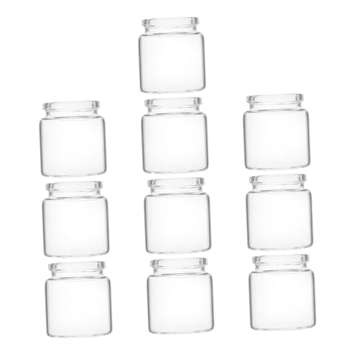 POPETPOP 10 Stück Mini Glasflaschenvasen Für Sukkulenten Pflanzen Sukkulenten Pflanztopf Glas Reagenzglas Stiel Landschaftsflasche Dekoration Anzuchtröhrchen Reagenzglas von POPETPOP