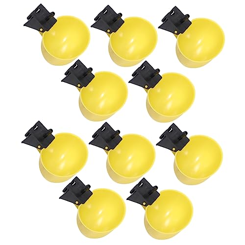 POPETPOP 10 Stück Pigeon Chicken Trinkbrunnen Hühnertränke Wasserzufuhr Vogelzubehör Käfig Vogel Selbsttrinker Futterhäuschen Für Eichhörnchen Geflügelfutter Spender Coop Plastik Yellow POPETPOP 10 Stück Pigeon Chicken Trinkbrunnen Hühnertränke Wasserzufuhr Vogelzubehör Käfig Vogel Selbsttrinker Futterhäuschen Für Eichhörnchen Geflügelfutter Spender Coop Plastik Yellow von POPETPOP