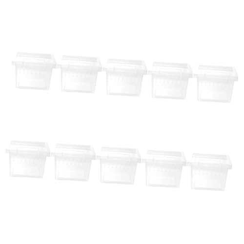 POPETPOP 10 Stück Schachtel Aufzuchtbox Für Insekten Schlangengehege Fall Einer Reptilienzucht Minizaun Haustier Laufstall Kletternder Futterbehälter Für Haustiere Käfig Transparent Plastik POPETPOP 10 Stück Schachtel Aufzuchtbox Für Insekten Schlangengehege Fall Einer Reptilienzucht Minizaun Haustier Laufstall Kletternder Futterbehälter Für Haustiere Käfig Transparent Plastik von POPETPOP