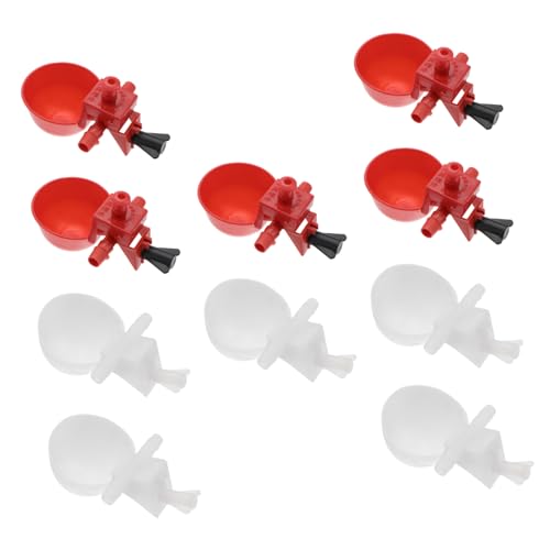 POPETPOP 10 Stück Taube Trinkschale Aquarium Hühnerstall Haustier Huhn Trinker Eimer Cool Wasserflasche Vogelwasserfuttermittel Für Käfig Panzer Flasche Trinken Schlauch Nitrat Tank Plastik von POPETPOP