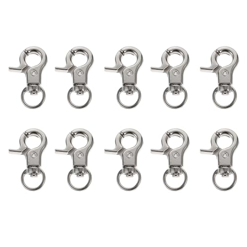 10pcs Edelstahl Haustier Vögel Käfig Metall Haken Clip Eisen - Flucht Haustier Vogelkäfig Tür Schnalle Schloss Klaue Trigger Karabinerhaken für Vogelkäfig Silber von POPETPOP