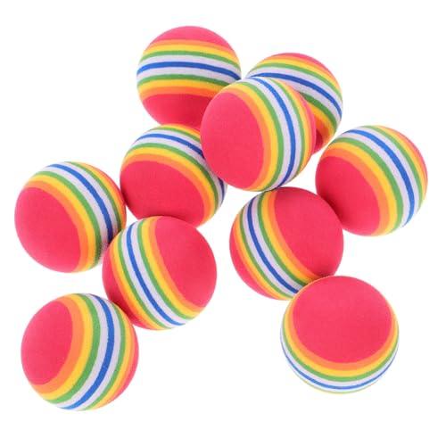 POPETPOP 10stücke Regenbogenbälle Spielzeug Für Katzen Schwimmende Eva-bälle Interaktives Haustier-Spielzeug Zum Kauen Und Trainieren von POPETPOP