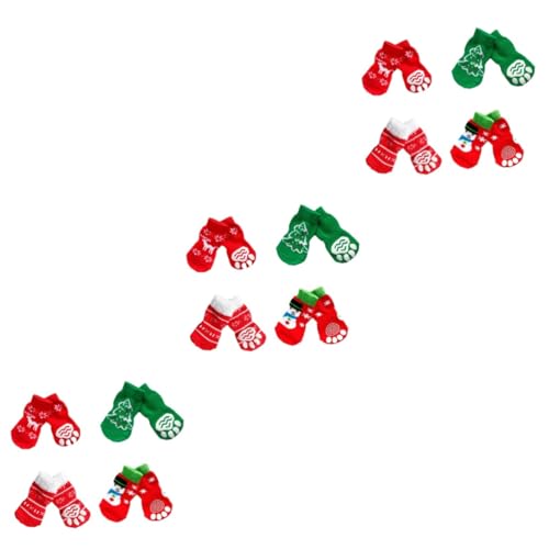POPETPOP 12 Paare Wintersocken Für Hunde Weihnachtliche Warme Socken Hundeweihnachtssocken Pfotenschutz Für Haustiere Im Innenbereich Welpensocken Hundepfotenschutz VIP Hundepfotenabdeckung POPETPOP 12 Paare Wintersocken Für Hunde Weihnachtliche Warme Socken Hundeweihnachtssocken Pfotenschutz Für Haustiere Im Innenbereich Welpensocken Hundepfotenschutz VIP Hundepfotenabdeckung von POPETPOP