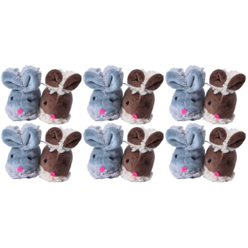 POPETPOP 12 STK Katzenspielzeug Schleifspielzeug Für Katzen Übungsspielzeug Für Kätzchen Katzen-Teaser-Spielzeug Backenzahnspielzeug Für Katzen Katze Plüschtier Schmecken Polyester von POPETPOP