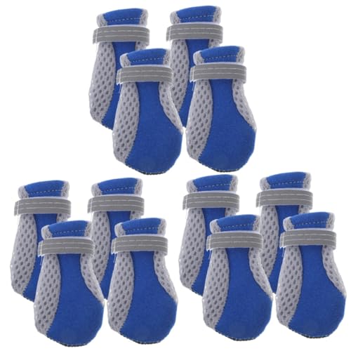 POPETPOP 12stücke Bequeme Hundeschuhe Aus Netzmaterial rutschfeste Pfotenschutz-Schuhe Für Kleine Hunde Atmungsaktive Und Schützende Hundestiefel Für Outdoor-aktivitäten Wie Park Und POPETPOP 12stücke Bequeme Hundeschuhe Aus Netzmaterial rutschfeste Pfotenschutz-Schuhe Für Kleine Hunde Atmungsaktive Und Schützende Hundestiefel Für Outdoor-aktivitäten Wie Park Und von POPETPOP