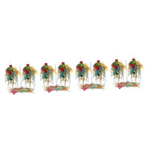 POPETPOP 12 STK Papagei Spielzeug Warum why Kauspielzeug für Vögel Spielzeug zum Zerkleinern von Vögeln Haustierzubehör Kauspielzeug für Sittiche Hängespielzeug für Vogelfutter kauen Käfig von POPETPOP