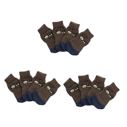 POPETPOP 12 STK Welpensocken Tierpfotenschutzsocken Cartoon-hundesocken Hundesocken Stricken Pfotenschutzsocken Für Hunde Cartoon-socken Rutschfester Pfotenschutz Anti-Griff Hündchen von POPETPOP