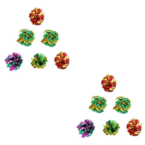 POPETPOP 12 STK Katzenspielzeug Für Haustiere Katzenübung Mylarkugeln Für Katzen Knisterndes Katzenspielzeug Mylar-Kugeln Crinkle-bälle Für Katzen Katzenspielzeugbälle Groß Haarring POPETPOP 12 STK Katzenspielzeug Für Haustiere Katzenübung Mylarkugeln Für Katzen Knisterndes Katzenspielzeug Mylar-Kugeln Crinkle-bälle Für Katzen Katzenspielzeugbälle Groß Haarring von POPETPOP