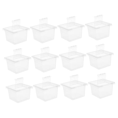 POPETPOP 12stücke Reptilien-futterbox Transparente Reptilien-zuchttank Becken Füttern Tränken Abdeckung Schildkröte Spinnen Schlange Einsiedlerkrebs von POPETPOP
