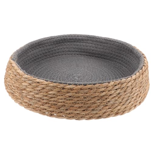 POPETPOP Hundebett Katzenkorb Zum Schlafen : Rund Haustierbett Geflochten Katzenbett Atmungsaktives Katzenbett Katzennest für Wohnzimmer Und Schlafzimmer, 35.00X35.00X8.00cm POPETPOP Hundebett Katzenkorb Zum Schlafen : Rund Haustierbett Geflochten Katzenbett Atmungsaktives Katzenbett Katzennest für Wohnzimmer Und Schlafzimmer, 35.00X35.00X8.00cm von POPETPOP