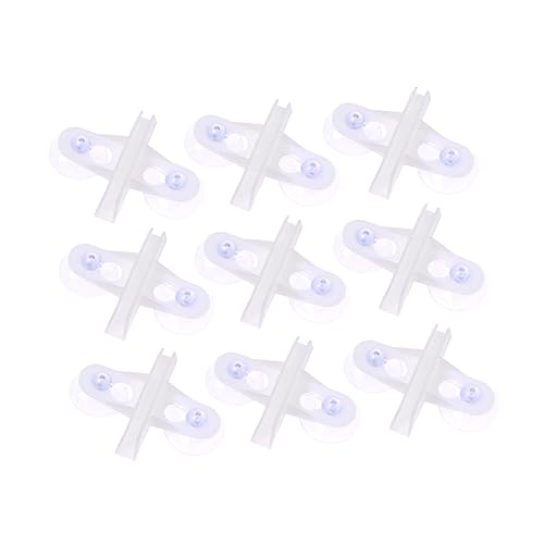 POPETPOP 15St Aquarienteiler aquarienstaubsauger trennwand für Aquarium Aquariumsauger Aquarium Saugnapf-Clip Aquarium Trennwand Plattenklemme für Fischbecken Aquariumzubehör Weiß von POPETPOP