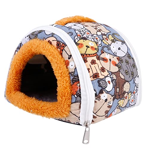 POPETPOP 1stück Abnehmbares Haustier Nest Für Kleintiere Warmer Schlafplatz Für Hamster Und Meerschweinchen Atmungsaktiv Und Gemütlich Süßes Design Für Jahreszeiten von POPETPOP