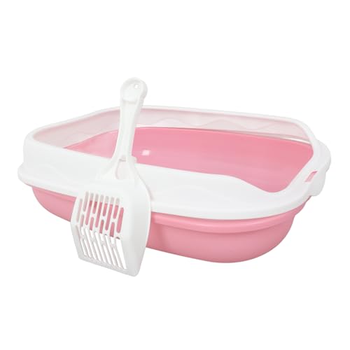 POPETPOP 1Satz Abnehmbare Katzentoilette mit Spritzschutz Halboffenes Katzenklo für Kätzchen und Erwachsene aus Robustem zu Reinigen POPETPOP 1Satz Abnehmbare Katzentoilette mit Spritzschutz Halboffenes Katzenklo für Kätzchen und Erwachsene aus Robustem zu Reinigen von POPETPOP