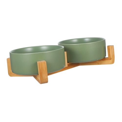 POPETPOP 1satz Kerntyp Keramische Hundenäpfe Mit Holzständer Rutschfestes Design Für Einfaches Füttern Und Trinken Für Hunde Und Katzen POPETPOP 1satz Kerntyp Keramische Hundenäpfe Mit Holzständer Rutschfestes Design Für Einfaches Füttern Und Trinken Für Hunde Und Katzen von POPETPOP