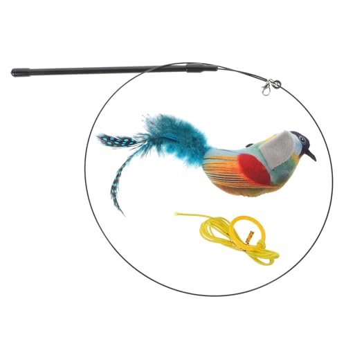 POPETPOP 1satz Fliegende Vögel Katzenspielzeug Mit Katzenminze Interaktive Plüschvögel Und Teasing Sticks Für Katzen Robust Und Unterhaltsam Für Stundenlangen Spielspaß von POPETPOP