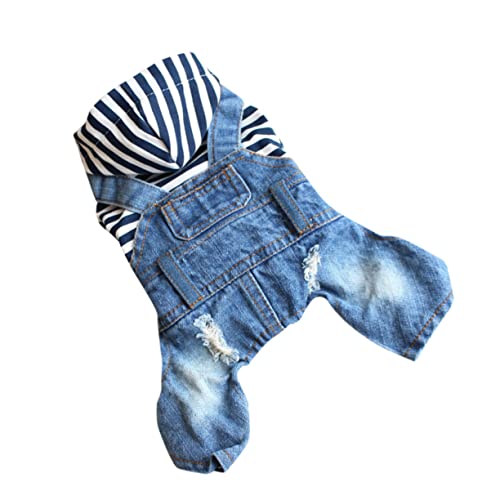 POPETPOP Haustier Hunde Kleidung Welpen Denim Overall Bequeme Overalls Kapuze Für Outdoor Größe Xs POPETPOP Haustier Hunde Kleidung Welpen Denim Overall Bequeme Overalls Kapuze Für Outdoor Größe Xs von POPETPOP