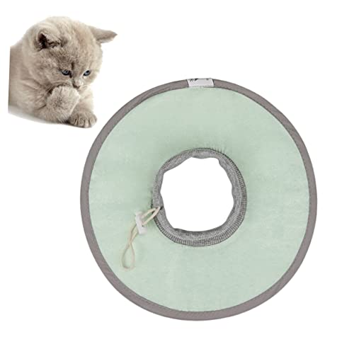 POPETPOP 1stück Atmungsaktiver Katzen-erholungs-Kragen Wasserdichter Elizabethan-Kragen Für Haustiere Verstellbar s Grün Schutz Operationen von POPETPOP