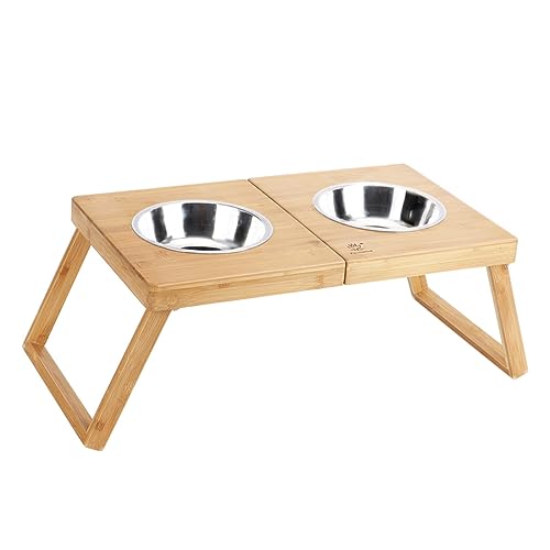 POPETPOP Dual Bowl Pet Feeder Stand Edelstahl Hund Schüssel Rack Tiernahrung Container POPETPOP Dual Bowl Pet Feeder Stand Edelstahl Hund Schüssel Rack Tiernahrung Container von POPETPOP