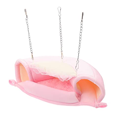 POPETPOP 1stk Hamster-tunnelnest Meerschweinchen Labyrinth Kleine Tiere Pads Für Frettchenkäfige Futterspender Meerschweinchenvlies Hund Hamsterspielzeug Rosa Diamantvlies von POPETPOP