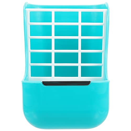 POPETPOP 1stk Hasengrasständer Hasenheu Häschen-heu-futterspender Haustier Kaninchen Schalen Für Kleine Tiere Mülleimer Automatisch Meerschweinchenkäfig Essen Schweine Wurf Plastik Blue von POPETPOP