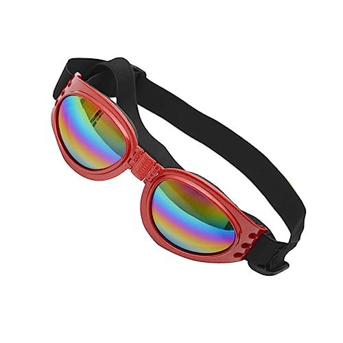 POPETPOP 1stück Faltbare Hundesonnenbrille Mit Uv-Schutz Verstellbarem Gurt Stilvolles Design Für Haustiere Geeignet Für Augenschutz Und Pfotenpflege Rot POPETPOP 1stück Faltbare Hundesonnenbrille Mit Uv-Schutz Verstellbarem Gurt Stilvolles Design Für Haustiere Geeignet Für Augenschutz Und Pfotenpflege Rot von POPETPOP
