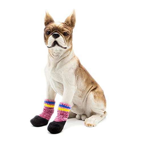POPETPOP 2 Paar Haustier Hund Socken Warme Gepolsterte Nicht-Hund Schuhe Haustier Socken Für Herbst von POPETPOP