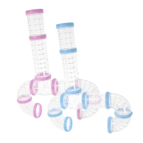 POPETPOP Hamsterröhren-Set 3D-modulares Chinchilla-röhrenspielzeug Erweiterbarer Haustierkäfig-Tunnel Sicher Für Kleintiere von POPETPOP