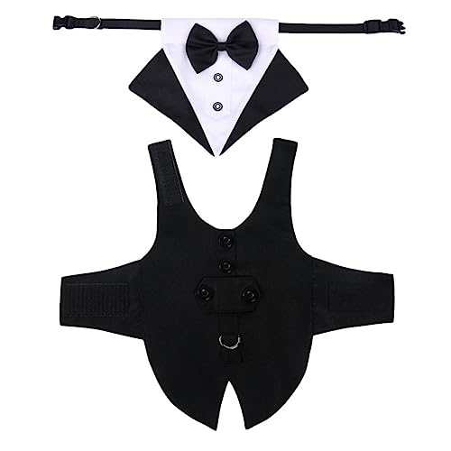 POPETPOP 2 Sets Hundemäntel Für Große Hunde Formelle Hundekleidung Hundeanzug Bandana Und Fliege POPETPOP 2 Sets Hundemäntel Für Große Hunde Formelle Hundekleidung Hundeanzug Bandana Und Fliege von POPETPOP
