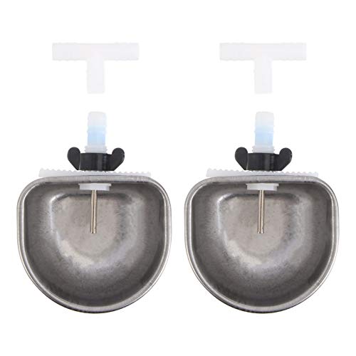 POPETPOP 2-teiliges Wassernapf-Set Aus Edelstahl Haustiere Wasserzufuhr Mit Großer Kapazität Für Zwinger POPETPOP 2-teiliges Wassernapf-Set Aus Edelstahl Haustiere Wasserzufuhr Mit Großer Kapazität Für Zwinger von POPETPOP