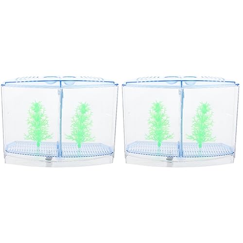 POPETPOP 2 Sätze Garnelenzuchtbecken Garnelen-Aquarium Reptichip Ameise Mini Fischaquarium Tischfischbecken Isolierung Kleines Aquarium Fischzuchtbecken Reptilien Acryl Baby Led Container von POPETPOP