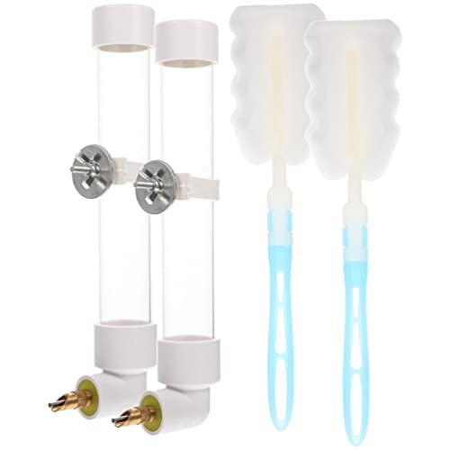 POPETPOP 2 Sets Vogeltränke Kunststoff-Tränke-Futterautomat Automatische Vogeltränke-Futterflasche Vogeltränke zum Aufhängen mit Reinigungsbürsten für Papageien Wellensittiche POPETPOP 2 Sets Vogeltränke Kunststoff-Tränke-Futterautomat Automatische Vogeltränke-Futterflasche Vogeltränke zum Aufhängen mit Reinigungsbürsten für Papageien Wellensittiche von POPETPOP