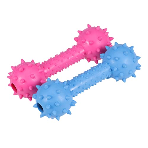 POPETPOP 2 Stück Blaues Stachelzubehör Rosig Interaktive Katzengeräusche Haustierglocken Kauen Mit Gummiprodukten Langhantelspielzeug Trainingshundezubehör Langhanteln + Backenzahn POPETPOP 2 Stück Blaues Stachelzubehör Rosig Interaktive Katzengeräusche Haustierglocken Kauen Mit Gummiprodukten Langhantelspielzeug Trainingshundezubehör Langhanteln + Backenzahn von POPETPOP