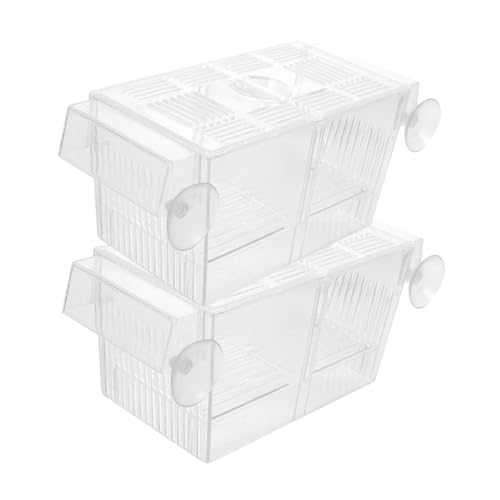 POPETPOP Aquarium-fischzuchtbox-Set 2-teilig Brutkasten-inkubator-Tanks Mit Trennwand Ohne Becher Einfach Zu Montieren Für Dauerhaften Gebrauch von POPETPOP