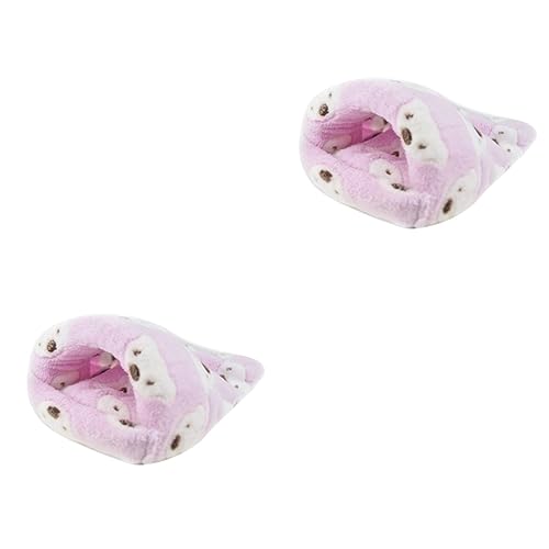 POPETPOP 2 Stücke Isolierte Hamster Nest Bett Warme Haustier Schlafsack Für Meerschweinchen Hamster Fleece Material von POPETPOP