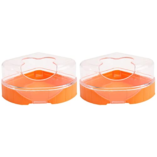 POPETPOP 2 STK Hamster Badezimmer Toilette Hamsterbad Sandzimmer Sand Für Die Hamstertoilette Kleines Tiertöpfchen Hamster-Toilette Hamster-badewanne Plastik Cooles Nest EIN Bad Nehmen von POPETPOP