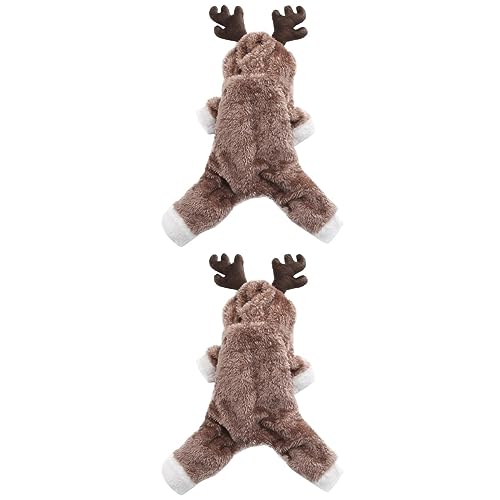 POPETPOP 2st Kätzchen-welpen-Kleidung Kleider Für Den Winter Hunde-Hoodies Niedliches Cartoon-elch-haustierkostü Weiches Sweatshirt Weihnachts-Rentier-Cosplay-Outfit Haustier Hund Mantel POPETPOP 2st Kätzchen-welpen-Kleidung Kleider Für Den Winter Hunde-Hoodies Niedliches Cartoon-elch-haustierkostü Weiches Sweatshirt Weihnachts-Rentier-Cosplay-Outfit Haustier Hund Mantel von POPETPOP