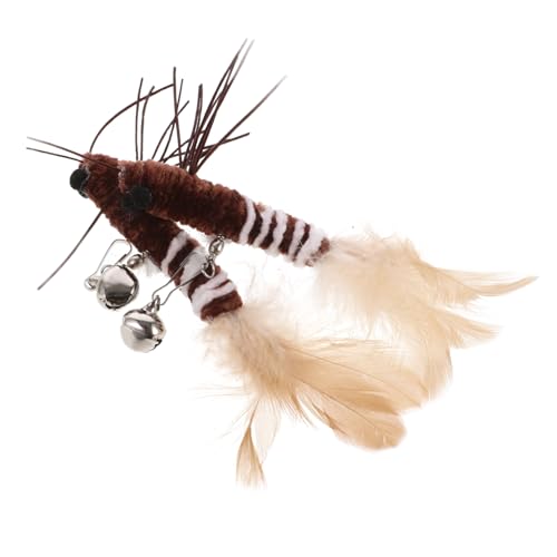 POPETPOP 2stücke Katzenangel Ersatzköpfe Mit Insekten-Design Interaktives Spielzeug Für Kätzchen Aus Weichem Plüschmaterial Zur Aktivierung des Jagdinstinkts Bewegung von POPETPOP