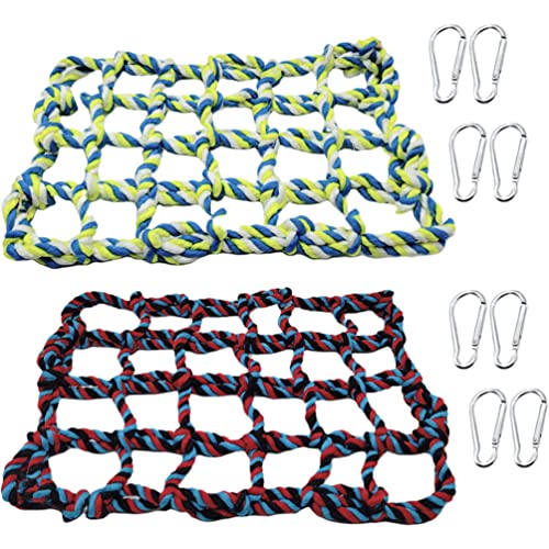 POPETPOP 2 Stück Papagei Vogel Kletternetz Baumwollseil Schaukel Spielzeug mit Haken Spielturnhalle Hängendes Schaukelnetz Papagei Barsch Vogel Kauspielzeug für Sperling Sittich POPETPOP 2 Stück Papagei Vogel Kletternetz Baumwollseil Schaukel Spielzeug mit Haken Spielturnhalle Hängendes Schaukelnetz Papagei Barsch Vogel Kauspielzeug für Sperling Sittich von POPETPOP