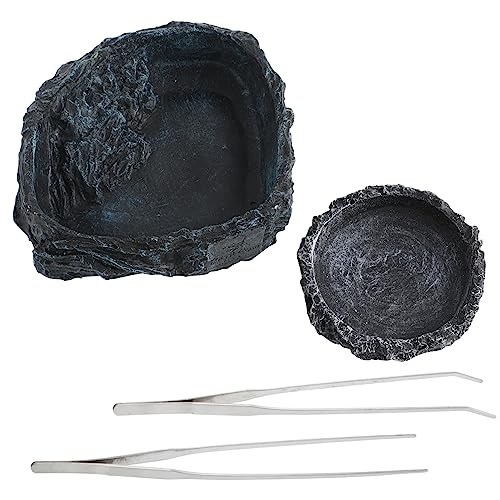 POPETPOP 2er-Pack Futter- Und Wassernapf Für Reptilien Futterspender Aus Kunstharz Für Schildkröten Eidechsen Und Geckos Mit Felsähnlichem Aussehen POPETPOP 2er-Pack Futter- Und Wassernapf Für Reptilien Futterspender Aus Kunstharz Für Schildkröten Eidechsen Und Geckos Mit Felsähnlichem Aussehen von POPETPOP