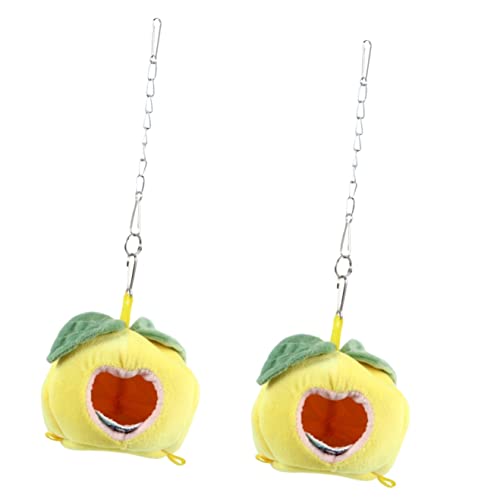 POPETPOP 2 Stücke Obst Design Haustier Bett Baumwolle Hängematte Für Meerschweinchen Hause Hängen Schlaf Tasche Komfortable Touch Einfach Zu von POPETPOP