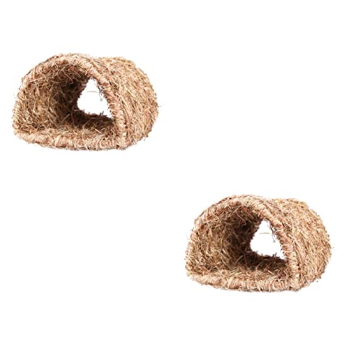 POPETPOP 2 Stücke Hideout Tunnel Spielzeug Seegras Korb Nest Gras für Haustier Mäuse von POPETPOP