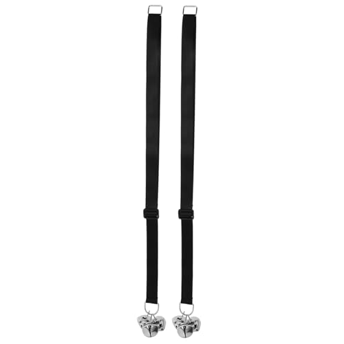 POPETPOP 2 Stück bellen Schaufel Sitz führen Ausbildung Tor Hundeglocke hundezubehör Hundeerziehung mit Glocke hundetür Türklingel für Haustiere dekorative Türklingel für Hunde Eisen Black von POPETPOP
