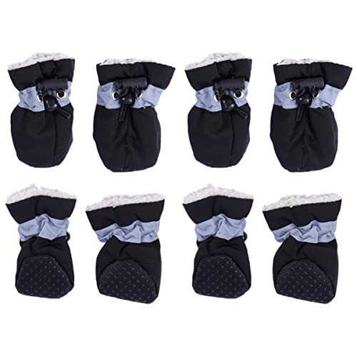 POPETPOP 2 Stücke Warme Haustier Hund Schuhe Nicht-Stiefel Regen Booties Für Große Hunde Größe 5 Schwarz POPETPOP 2 Stücke Warme Haustier Hund Schuhe Nicht-Stiefel Regen Booties Für Große Hunde Größe 5 Schwarz von POPETPOP