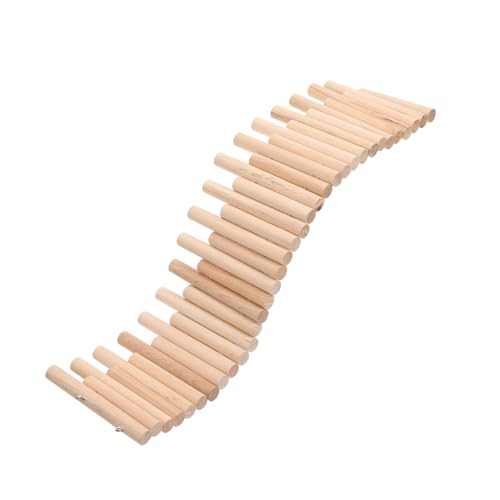 POPETPOP 2 Stück Hamster Holzzaun, Ratte Leiter Brücke Spielzeug, Hölzerner Hamster Kletterspielzeug Natürliches Versteck für Kleintiere für Aktive Kleintiere von POPETPOP