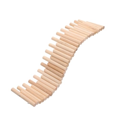 POPETPOP 2st Hamsterzaun Kletterbrücke Aus Holz Hamsterzubehör Hamster-kletterleiter Igel Kletterleiter Chinchilla-Heimtrainer Spielzeug Für Rennmäuse Holzbrücke Kleine Tiere Hölzern Reptil von POPETPOP