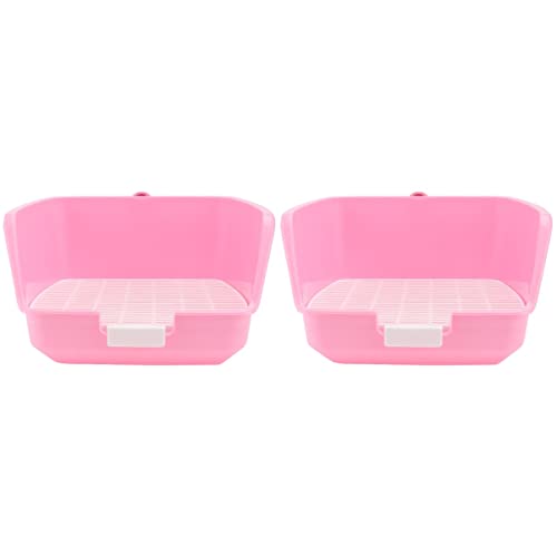 POPETPOP 2 STK Kaninchentoilette Badezimmer Kleine Tiertoilette Töpfchen Zug Kaninchen Kaninchen-töpfchentrainer Einstreu Für Kleintiere Wurf Hamster Einstreu Mini Plastik Katzentoilette von POPETPOP