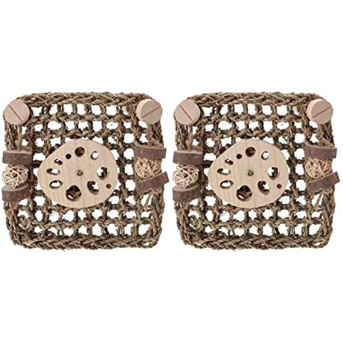 POPETPOP 2 Stücke Gras Matte Bunny Chinchilla Matte Käfig Woven Bett Sicher Für Haustiere Für Schleifen Krallen Zähne POPETPOP 2 Stücke Gras Matte Bunny Chinchilla Matte Käfig Woven Bett Sicher Für Haustiere Für Schleifen Krallen Zähne von POPETPOP