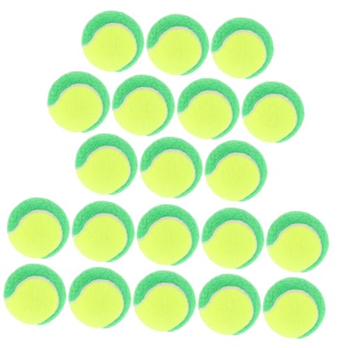 POPETPOP 20 Stück Tennistraining Requisiten Kauspielzeug für Haustiere Hunde Apportierball Welpenball Hundekauball Hund apportiert Bälle Hundespielzeugball Gummi Green von POPETPOP