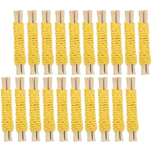 POPETPOP 20st Meerschweinchenkäfig Für Den Innenbereich Hasen Leckereien Kaninchen Meerschweinchen-futterspielzeug Tiere Ratten Klein Hasen-Accessoires Hund Heu Yellow Süßer Bambus von POPETPOP