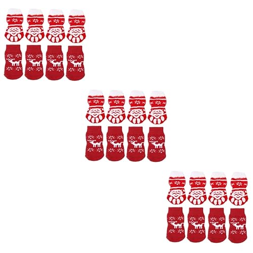 POPETPOP 24 STK Hundeschuhe Weihnachtswarme Baumwollsocken Für Haustiere Haustiere Welpensocken Zubehör Für Haustiersocken Socken Für Katzen Füllstoff Warm Halten von POPETPOP